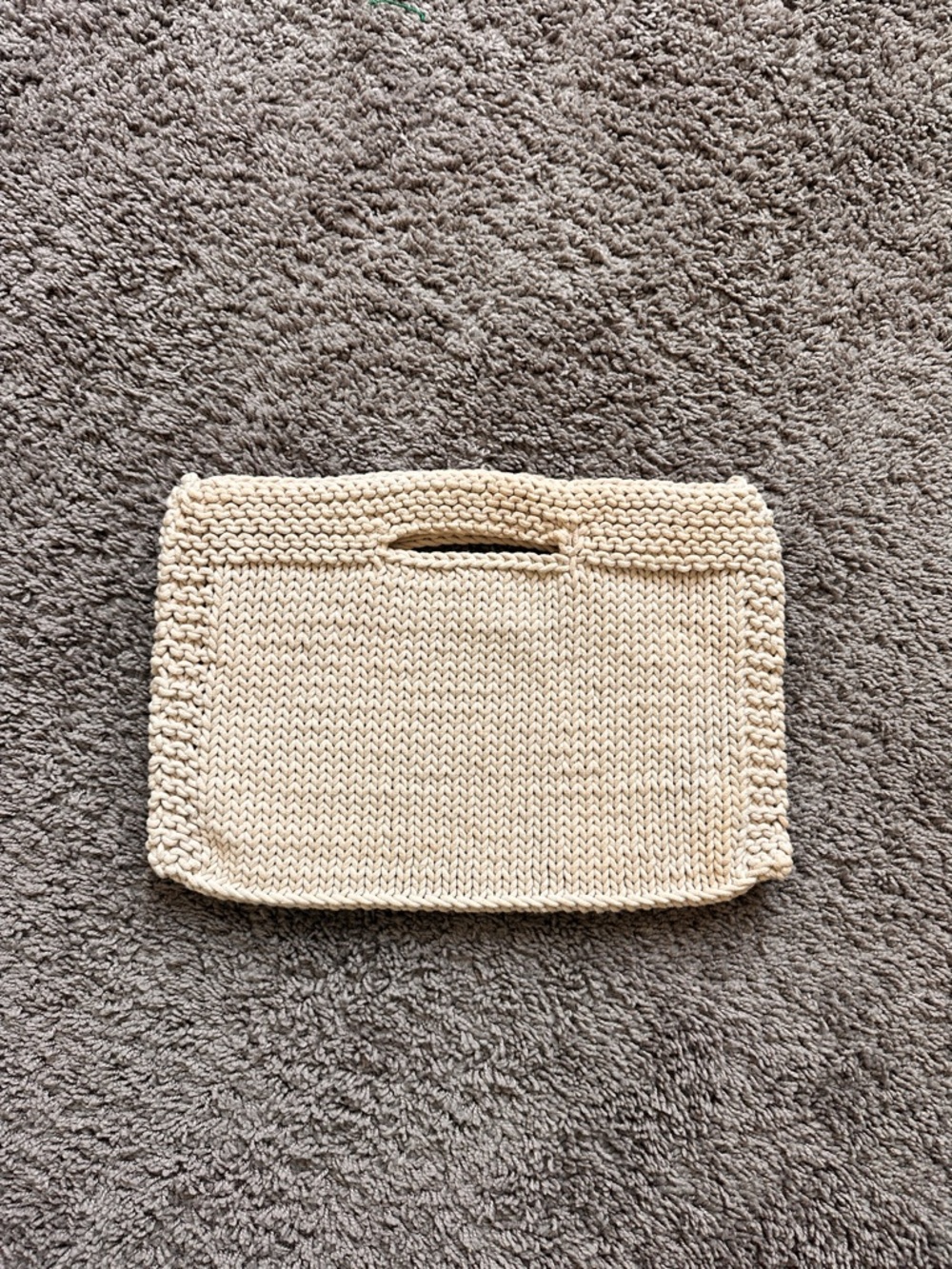 Mersea Crochet Knit Bag in Cream